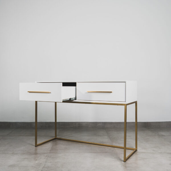 LONDON – WHITE & GOLD DRESSING TABLE