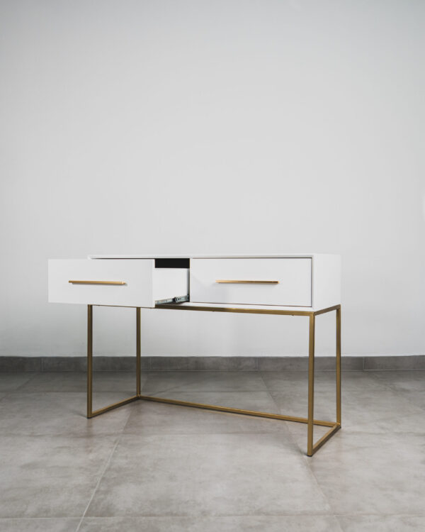 LONDON – WHITE & GOLD DRESSING TABLE