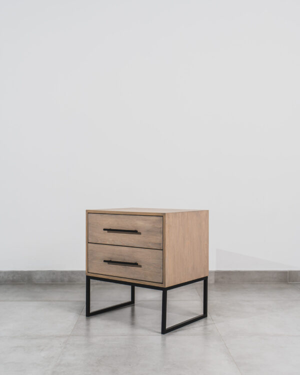 PHOENIX – GREY OAK TWO DRAWER PEDESTAL