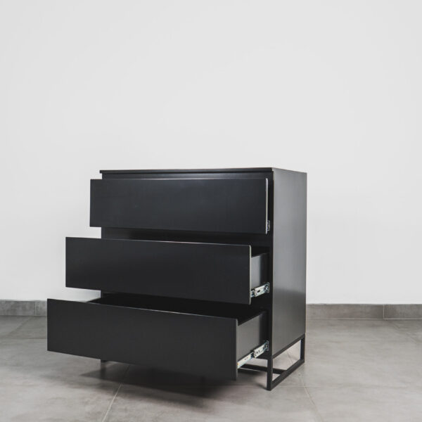 SYDNEY – BLACK CHEST OF DRAWERS