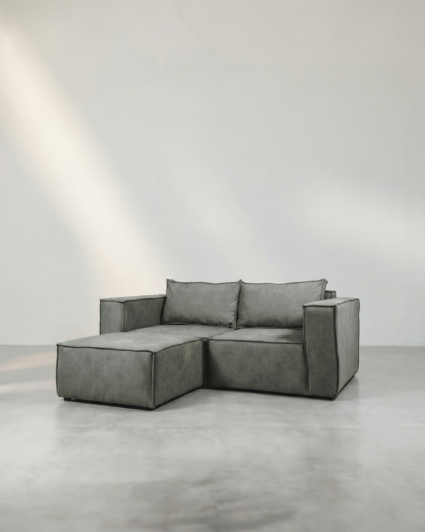 SOLASTA – 2 SEATER WITH OTTOMAN – SLEET