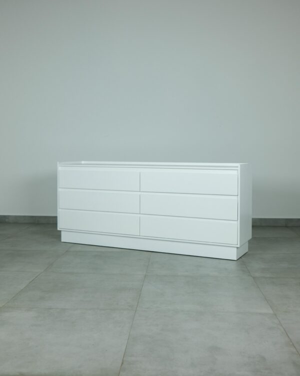 DOMINIC – WHITE 6 DRAWER CHEST XL